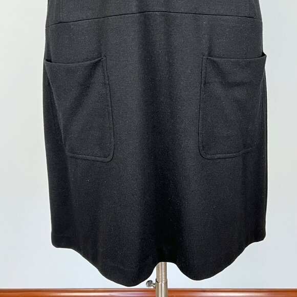 Anne Klein Womens Black Deep V Neck Dress Pockets Sleeveless Stretch size Large - Picture 4 of 12